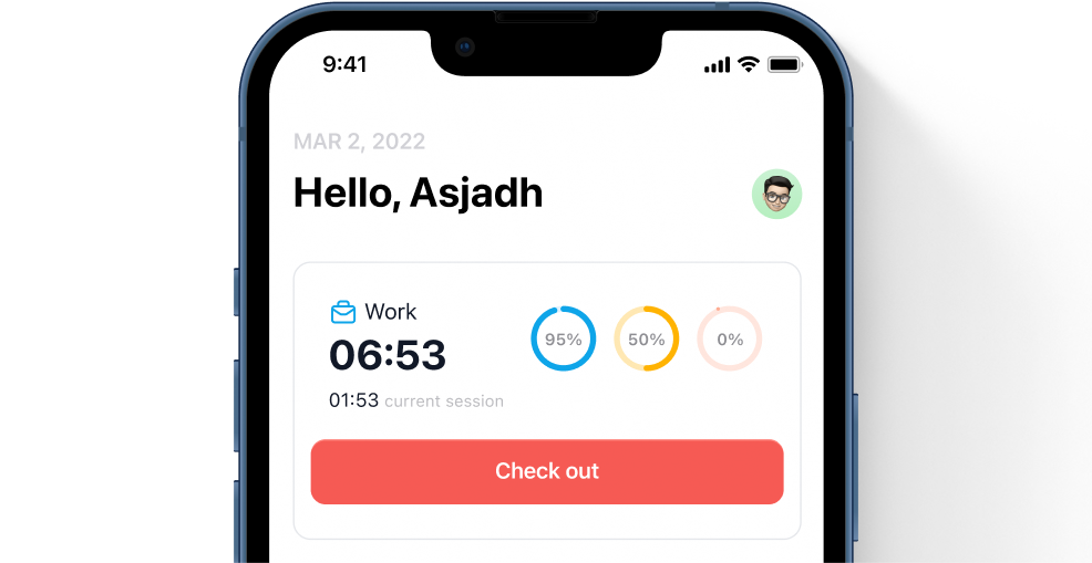 Mobile time tracking